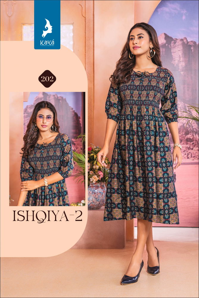 Ishqiya 2 By Kaya Printed Anarkali Kurtis Wholesale Shop In Surat